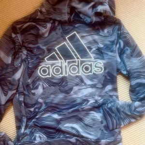 Marble print adidas hoodie